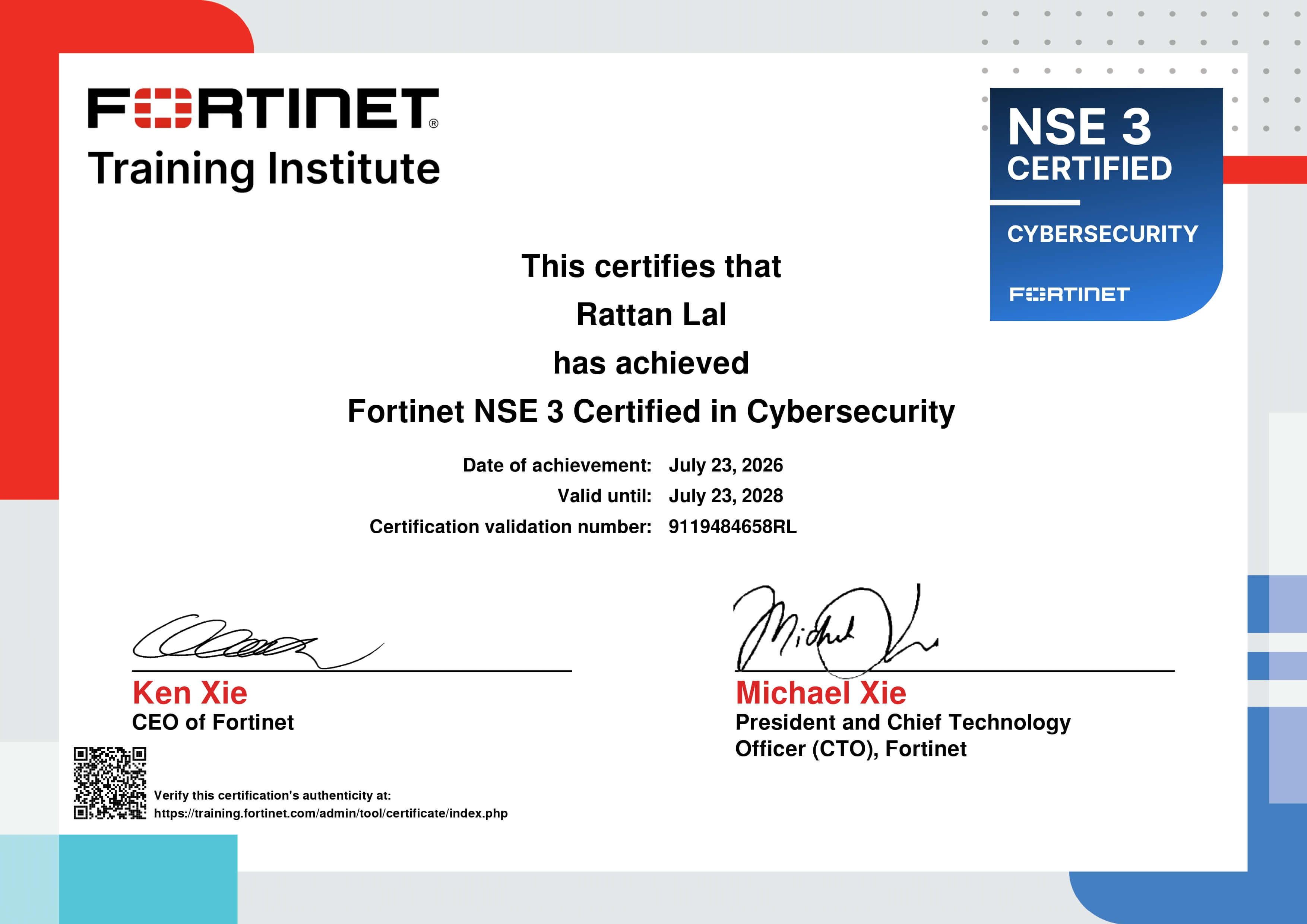 NSE 3 Certified